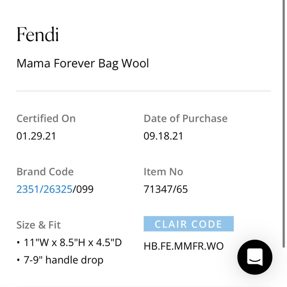 Fendi Wool Bag - Picture 9 of 10